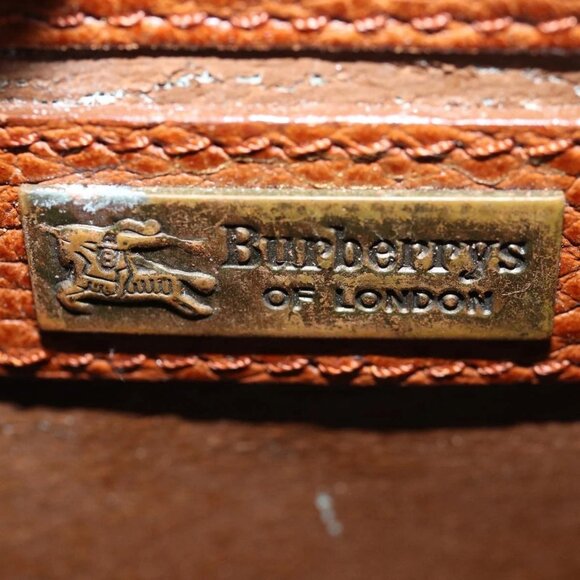 Burberrys Clutch Bag Leather Brown Auth bs15802 - Picture 11 of 15